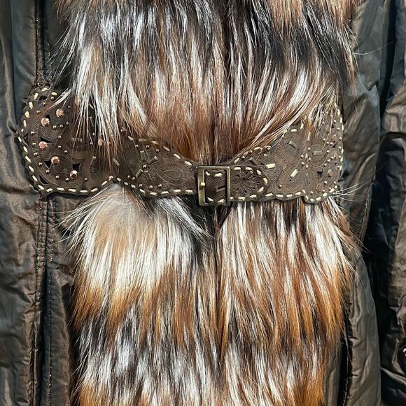 Real Fox Long Coat Size 14 - Picture 3 of 15